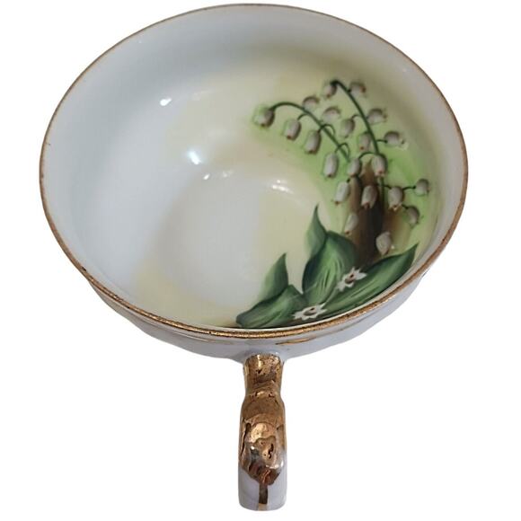 EW Princess LILY OF THE VALLEY Tea Cup Saucer Hand Painted Vnt RARE Marked 3/324 - Picture 5 of 16